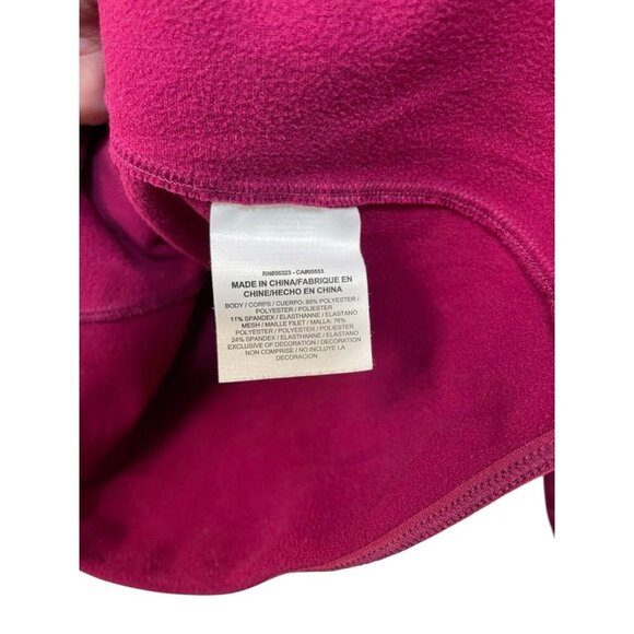 Nike Dri Fit Small Sweatshirt Magenta Pink Zip Up Pockets Thumbholes Breathable - Picture 5 of 10